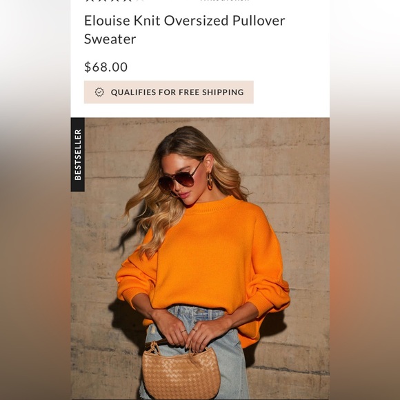 Bright orange sweater - Picture 5 of 10